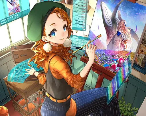 HD-wallpaper-anime-girl-artist-painting-smiling-room-orange-.webp
